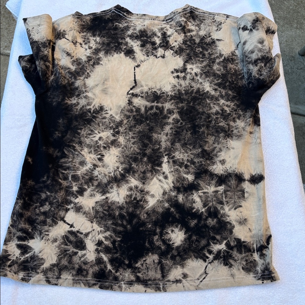 Led Zeppelin U.S. Tour 1975 Tie-Dye Tee - Black & Beige - Picture 3 of 3